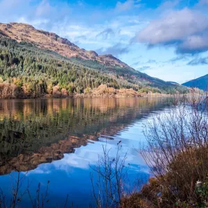 Tranquil Loch Eck in sunshine, Benmore, Cowal Tranquil Loch Eck in sunshine, Benmore, Cowal