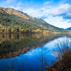 Tranquil Loch Eck in sunshine, Benmore, Cowal Tranquil Loch Eck in sunshine, Benmore, Cowal