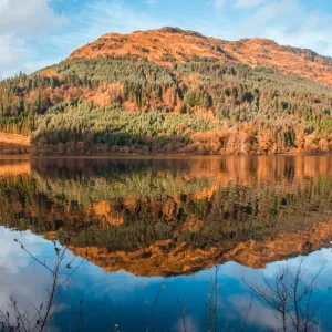 Tranquil Loch Eck in sunshine, Benmore, Cowal Tranquil Loch Eck in sunshine, Benmore, Cowal