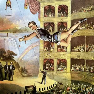 Trapeze artists in the opera