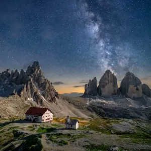Tre Cime di Lavaredo Night Sky Print Tre Cime di Lavaredo Night Sky Print