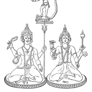 Trimurti - Siva, Vishnu, Krishna : Hindu Gods