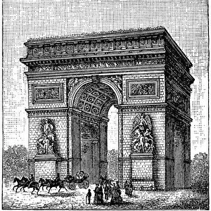 Triumphal Arch or Arc de Triomphe, Paris, France