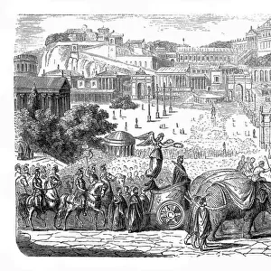 Triumphal procession of the Roman Emperor by the Forum Romanum