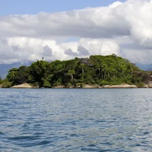 Tropical island in the Bay of Paraty or Parati, State of Rio de Janeiro, Brazil, South America Tropical island in the Bay of Paraty or Parati, State of Rio de Janeiro, Brazil, South America