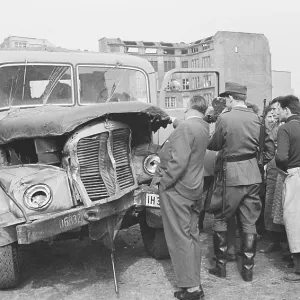 Truck Damage After Driving Into Berlin Wall Truck Damage After Driving Into Berlin Wall