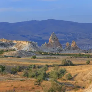 Tufa volcanic rock formations in Red Valley, Goreme National Park, Goreme, Cappadocia, Anatolia, Turkey Tufa volcanic rock formations in Red Valley, Goreme National Park, Goreme, Cappadocia, Anatolia, Turkey