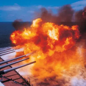 USS Missouri Turret Guns Print
