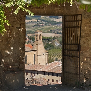 Tuscan Gateway looking over Italian countryside