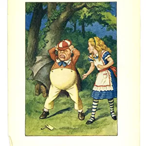 tweedledum and Alice illustration, (Alices Adventures in Wonderland)