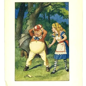 tweedledum and Alice illustration, (Alices Adventures in Wonderland) tweedledum and Alice illustration, (Alices Adventures in Wonderland)