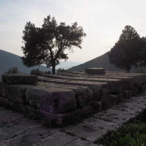 Twilight on Delphi Archaeological Site, Greece