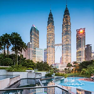 Twin towers reflection, Kuala Lumpur, Malaysia
