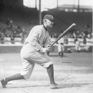 Ty Cobb Swinging a Baseball Bat