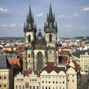 Tyn Cathedral Print, Old Town Square, Prague Tyn Cathedral Print, Old Town Square, Prague