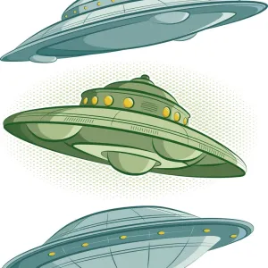 UFO Print - Alien Illustration Artwork UFO Print - Alien Illustration Artwork