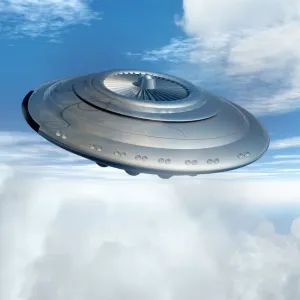 Cloudy Skies UFO Print Cloudy Skies UFO Print