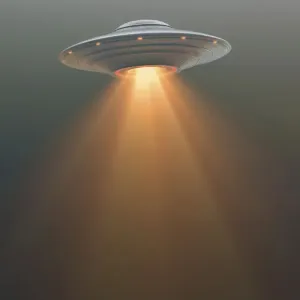 UFO Against Bright Light Print UFO Against Bright Light Print