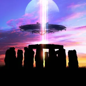 Stonehenge UFO Print Stonehenge UFO Print
