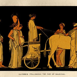 Ulysses following the car of Nausicaa
