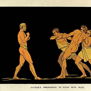 Ulysses preparing to fight with Irus