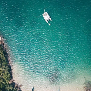 Unawatuna beach aerial photo