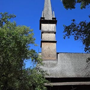 Unesco World Heritage Site Wooden Church, Church of the Holy Archangels of Surdesti, Maramures, Romania