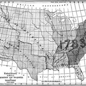 United States area: Acquisition and transfer of territory 1780 to 1870