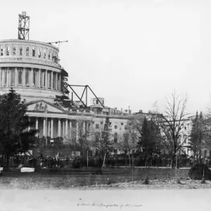 United States Capitol Building Print, 1861 Inauguration Day United States Capitol Building Print, 1861 Inauguration Day