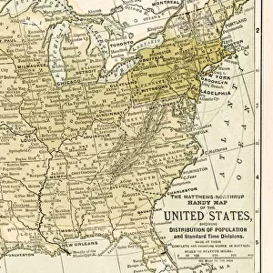 United States Eastern states map 1898