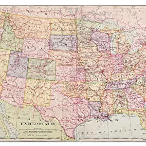 United States map 1898