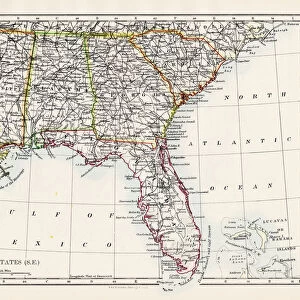 United States South East map 1897