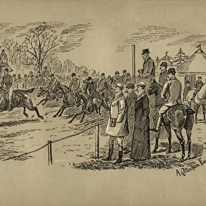 University of Cambridge Varsity Horse Race 1890s, Victorian 19th Century