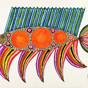 "Untitled, by Mario De Biasi, from the "Fishes" series, 1997, 20th Century, drawing"
