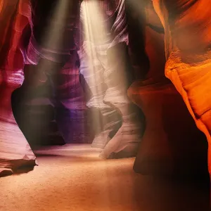 Upper Antelope Slot Canyon near Page, Arizona. Light beams. USA Upper Antelope Slot Canyon near Page, Arizona. Light beams. USA