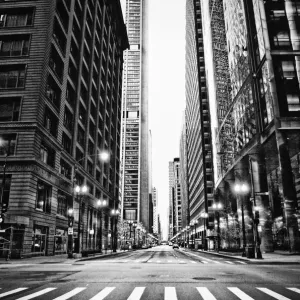 Urban Chicago City Intersection Print Urban Chicago City Intersection Print