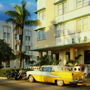 USA, Florida, Miami, South Beach Street Scene Print USA, Florida, Miami, South Beach Street Scene Print