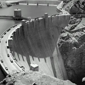 USA, Nevada, Colorado river, Hoover Dam (B&W) USA, Nevada, Colorado river, Hoover Dam (B&W)