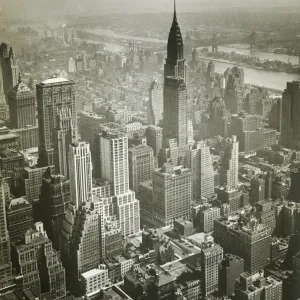 Aerial View of Manhattan Print Aerial View of Manhattan Print