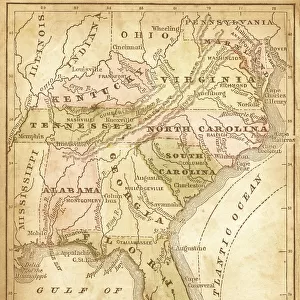 usa - southern states 1870