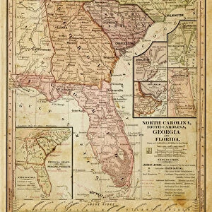 usa - southern states 1884
