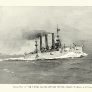 USS Brooklyn (ACR-3), United States Navy Warship, armored cruiser, 1890s