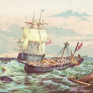 USS Constitution vs HMS Guerriere Print