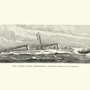 USS Ericsson TB-2 Torpedo Boat Print