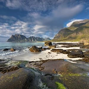 Utakleiv beach, Haukland, Vestvagoya, Lofoten, Nordland, Norway