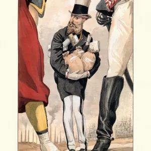 Vintage Print of King Leopold II in Constitutional Attire Vintage Print of King Leopold II in Constitutional Attire