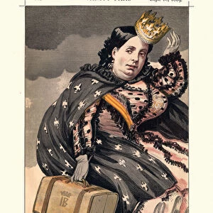 Vanity fair caricature of Queen Isabella II of Spain