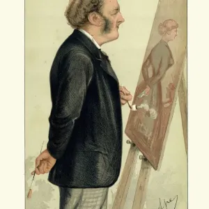 Caricature Print of John Everett Millais Caricature Print of John Everett Millais