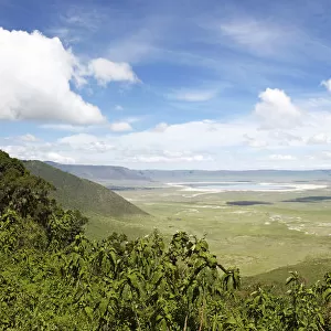 Vantage point, panorama, Ngorongoro Crater, volcano, Ngorongoro Conservation Area, Tanzania, Africa