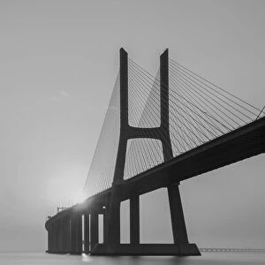 Vasco da Gama Bridge Black & White